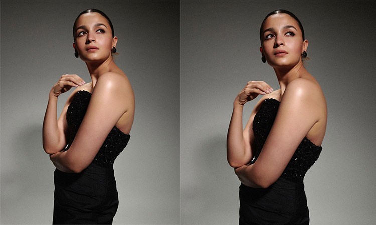 Alia Bhatt's stunning black off-shoulder gown sends social media into a