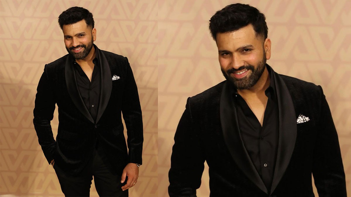 Rohit Sharma Radiates Royal Charm in Stylish Black Ensemble