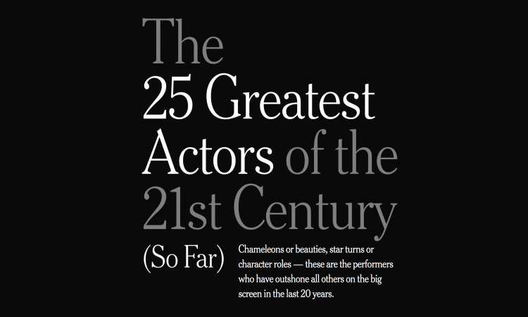 25 greatest actors of 21st century