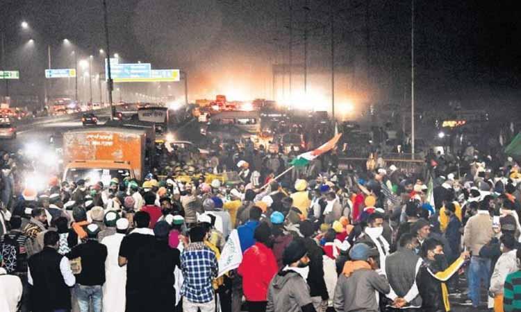 Farmers Protest-Ghazipur Border-Internet Showdowns-Traffic Snarls