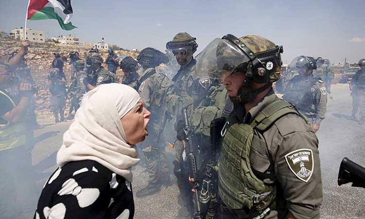 Israel-Palestine-Israeli Troops-Palestine protestors