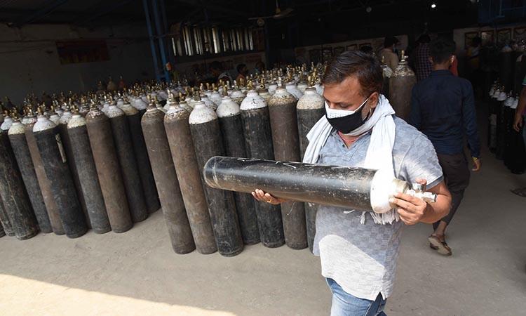 Uttar Pradesh-Police-Oxygen cylinders