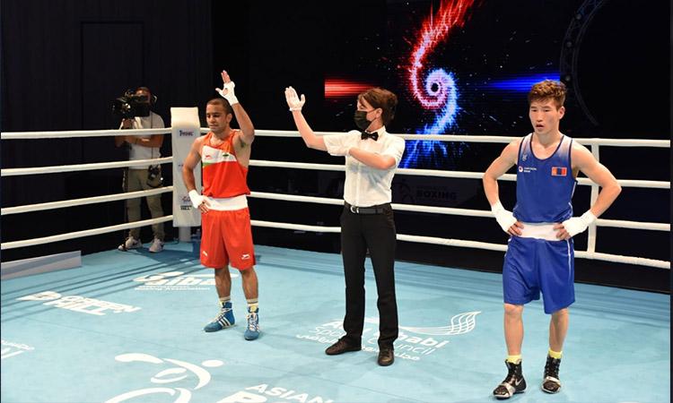 Asian boxing, Asian boxing semifinals, Asian boxing: Panghal enters semis, assured of a medal, Amit Panghal