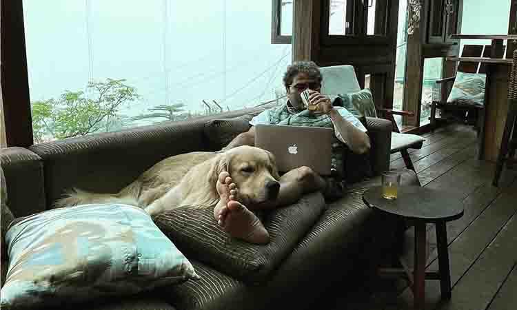 Watch | Vishal Bhardwaj posts a snapshot with pet Roohdaar from scenic Landour