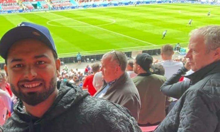 Rishabh Pant drops in at Wembley to watch England play Germany in Euro 2020-Rishabh Pant