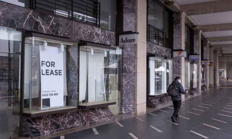 Person-walking-empty-market