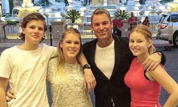 Shane-Warne-children,