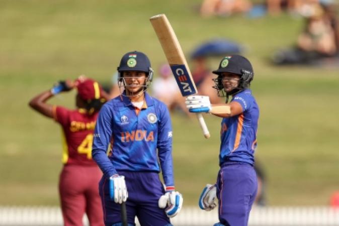Women's World Cup: Smriti-Harmanpreet-hammer -enturies-in-India's-155-run-thrashing-of-West Indies