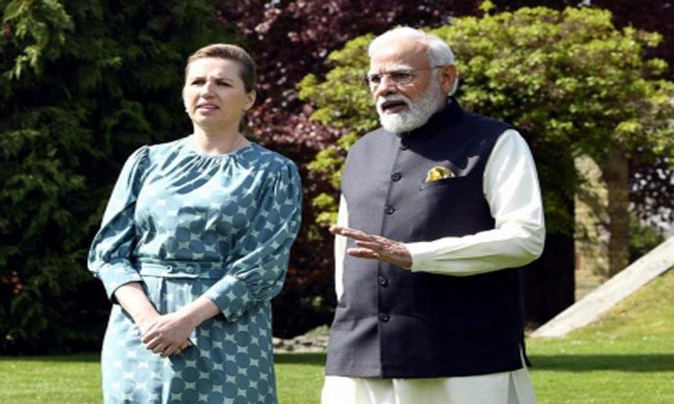Prime-Minister-Narendra-Modi-interacts-with-Danish-Prime-Minister-Mette-Frederiksen