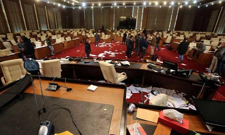 Protesters-storm-Libyan-Parliament