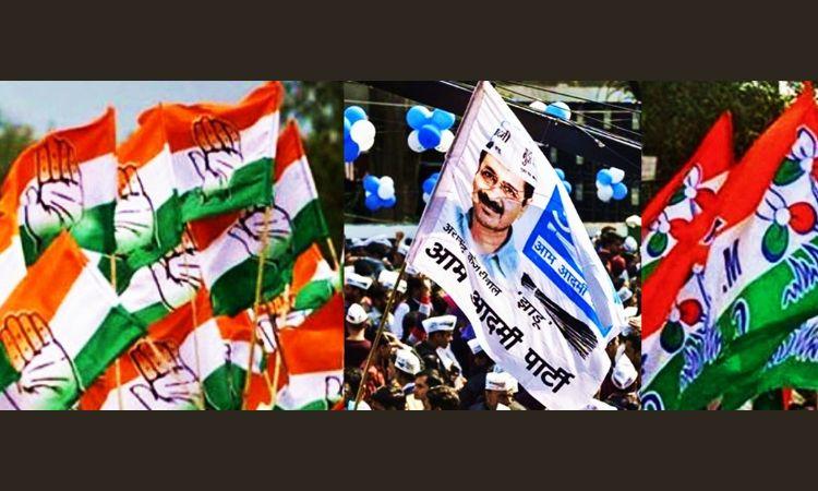 Congress-AAP-TMC-Flags