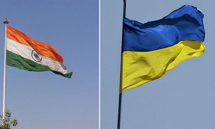 India-and-Ukraine-Flag