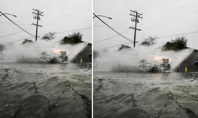 A-vehicle-plows-through-a-flooded-street-in-Alhambra-near-Los-Angeles