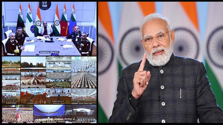 Prime-Minister-Narendra-Modi-addresses-the-first-batch-of-Agniveers-of-the-three-Services-via-video-conference