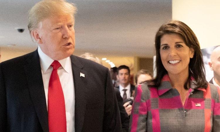 Nikki-Haley-the-first-Indian-American-to-be-become-a-member-of-the-United-States-cabinet-seen-with-President-Donald-Trump