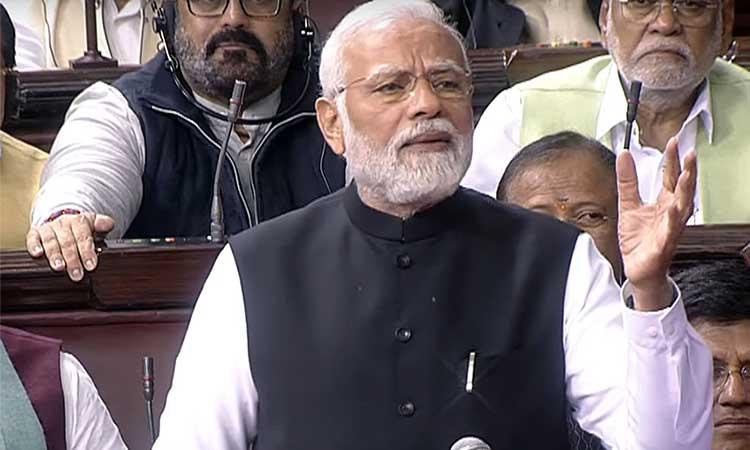 Prime-Minister-Narendra-Modi-speaks-in-Rajya-Sabha-during-the-ongoing-budget-session