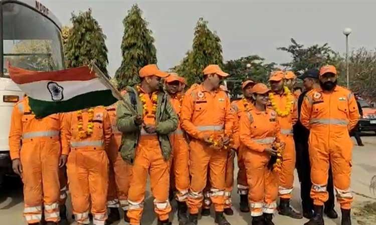 NDRF-team-returns-to-India-after-successful-operation-'Dost'-in-Turkey