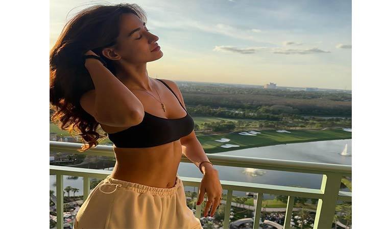 Disha Patani Soars Mercury In Sultry Hot Black Bralette