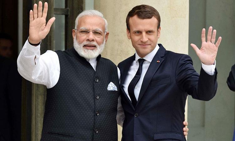 Narendra-Modi-Emmanuel-Macron