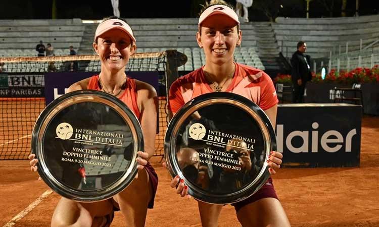 Hunter and Mertens crowned Italian Open doubles champions