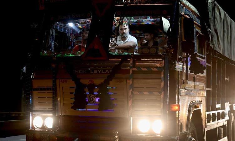 Rahul Gandhi-truck drivers