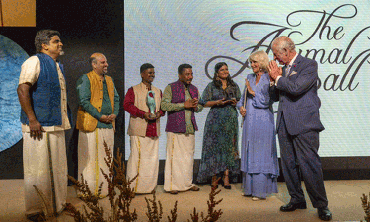 King-Charles- Camilla-award ‘Elephant-Whisperers’-director,-Indian -wildlife-conservationists