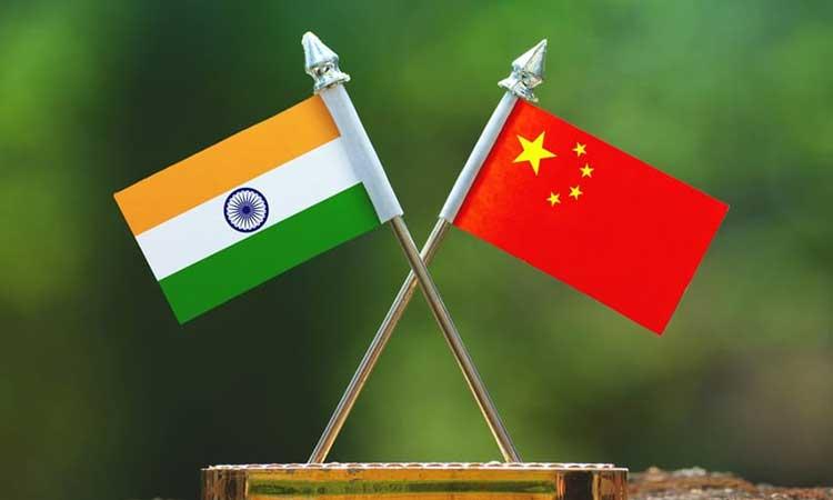 India-and-China-Flag