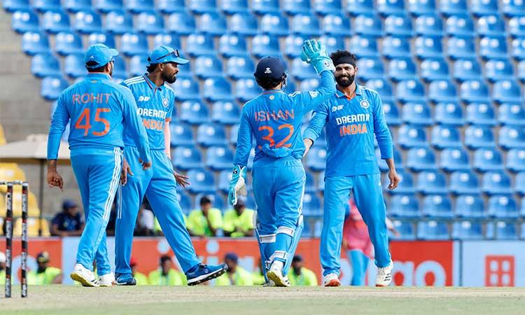 Jadeja-Siraj-pick-three-each-as-Sheikh-Kami-guide-Nepal-to-230-against-India