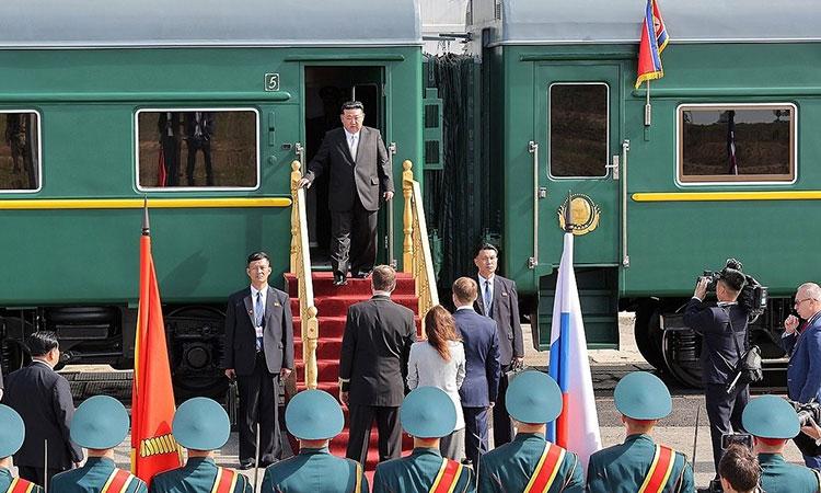 Kim-Arrives-In-Russia