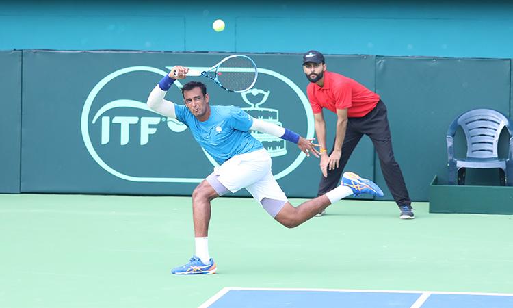 Sasikumar-Mukund-retires-with-cramps-as-India-lose-first-singles-to-Morocco