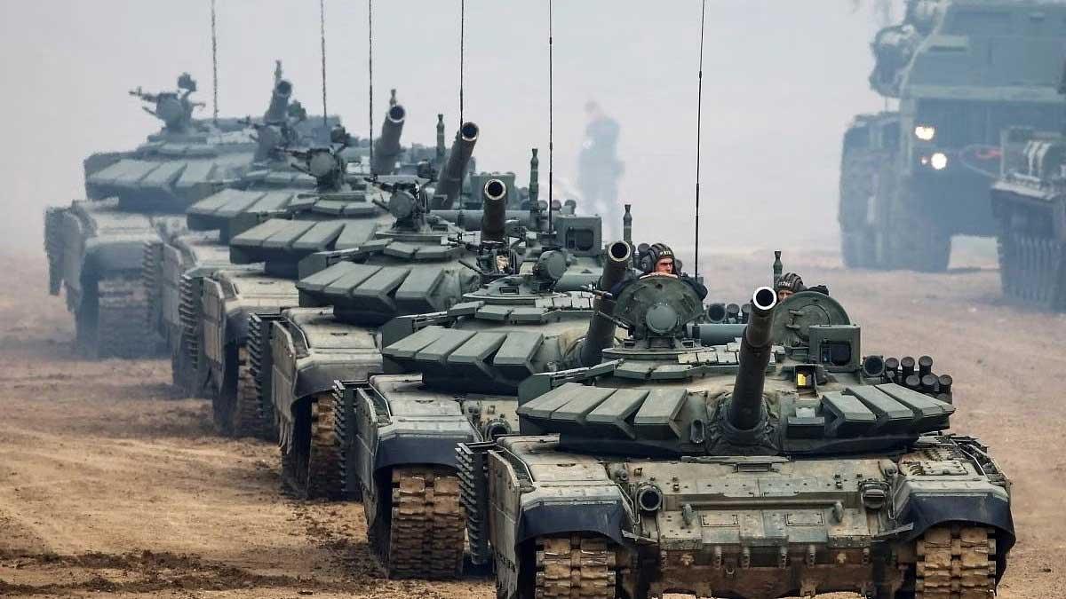 Russian Army tanks.