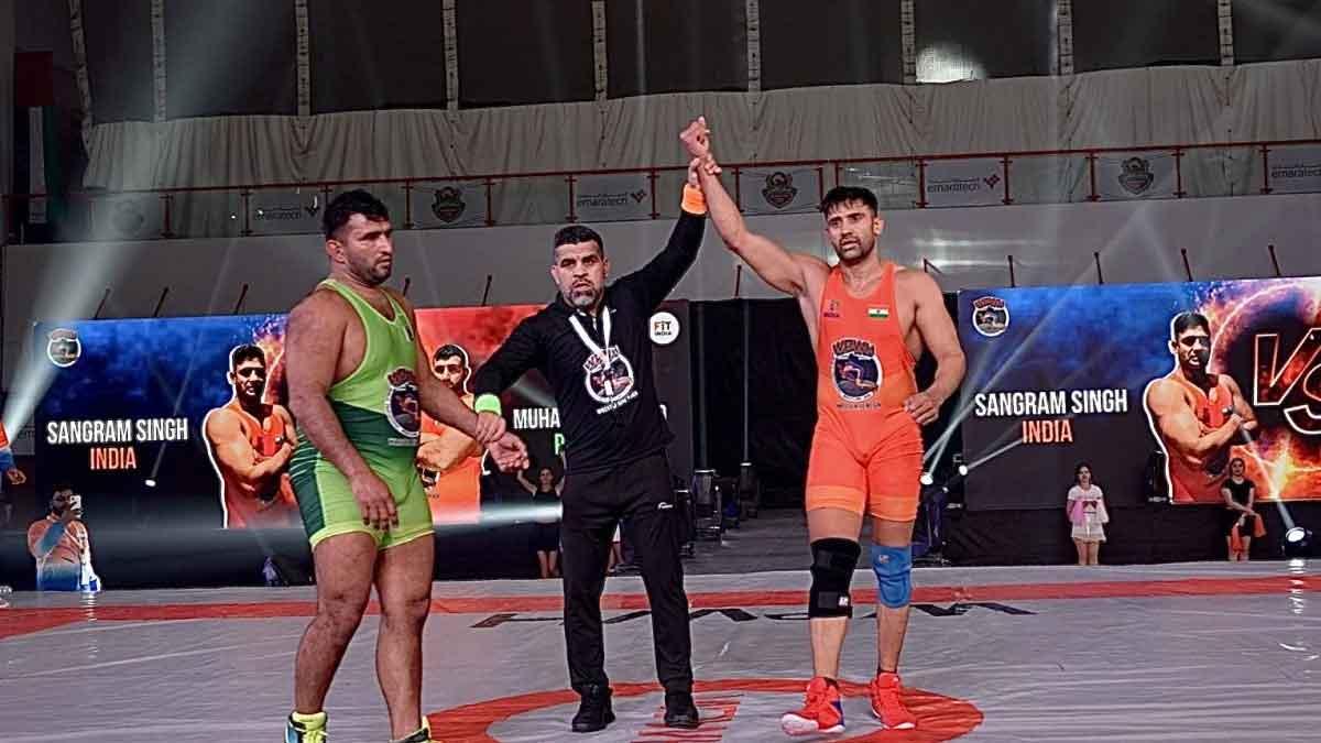 India's Sangram Singh Emerges Victorious Against Pakistani Wrestler Mohammad Saeed at Dubai's International Pro Wrestling Championship