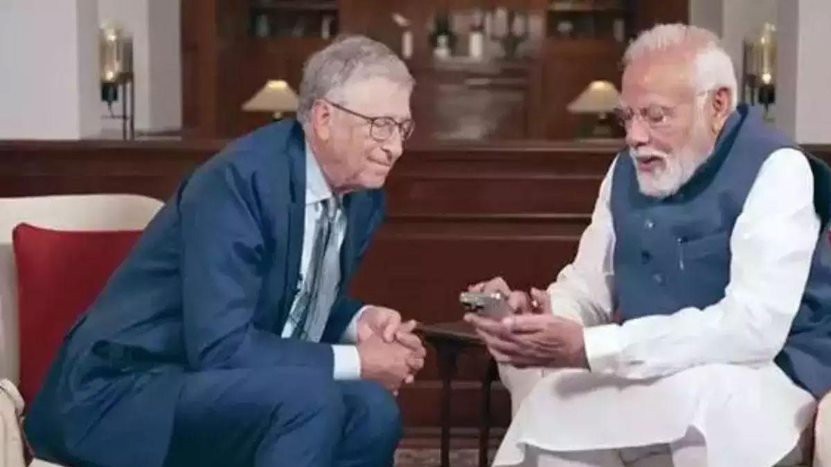 Bill Gates and Prime Minister Narendra Modi