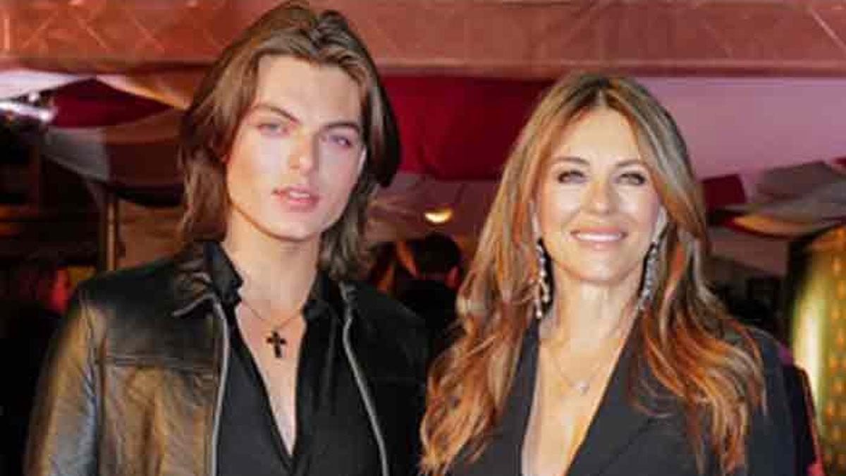 British-actress-Elizabeth-Hurley-and-her-son-Damian-Hurley
