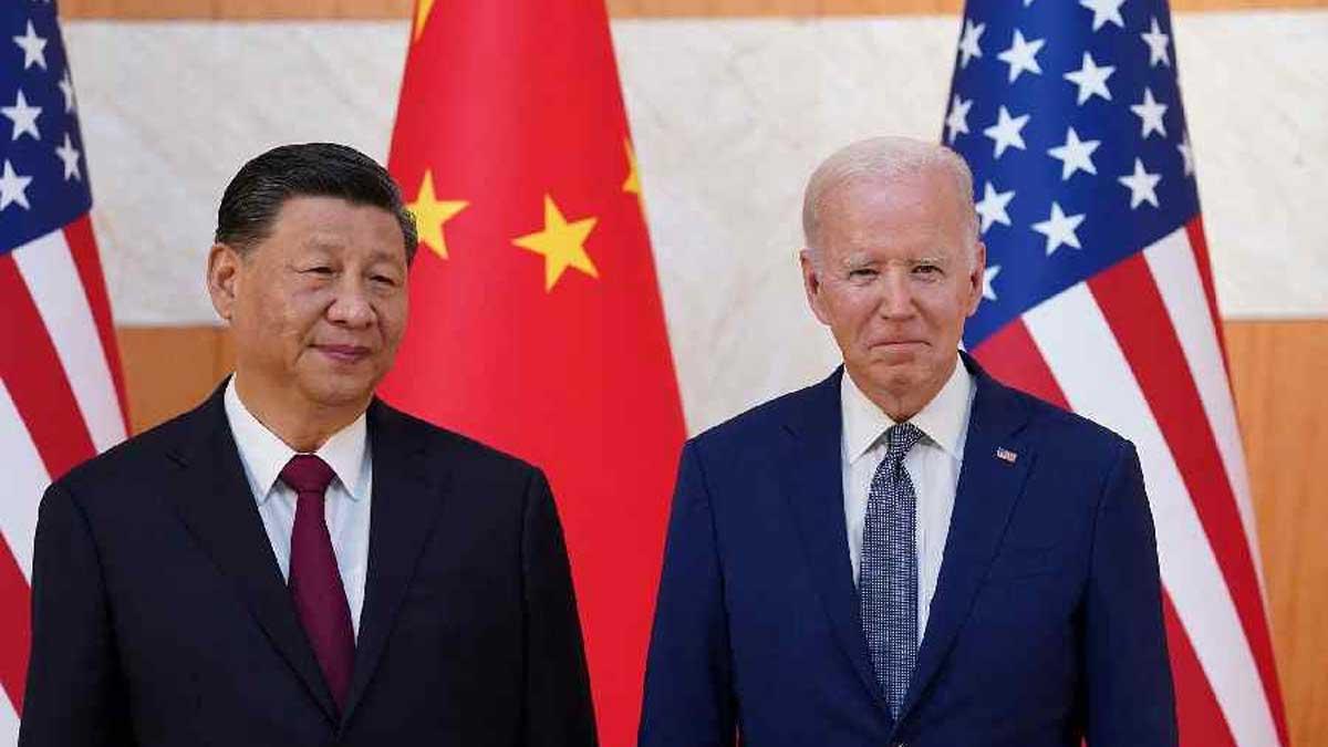 Chinese President Xi Jinping with his US counterpart Joe Biden