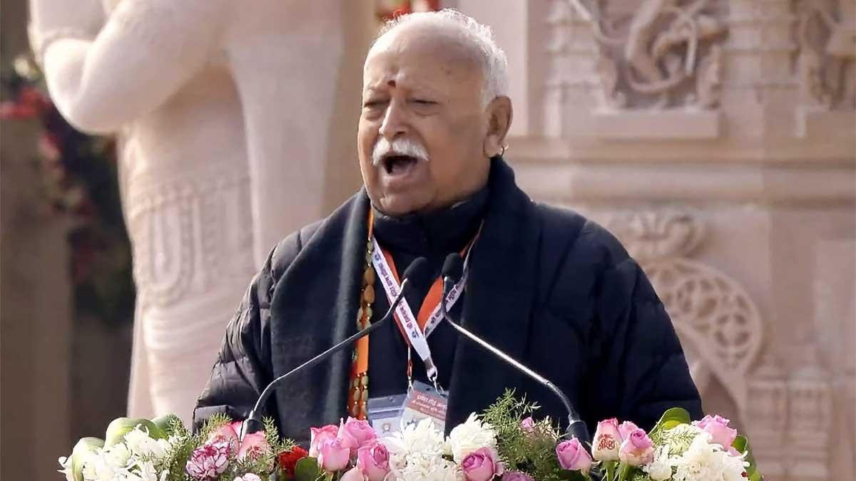 RSS-Chief-Mohan-Bhagwat-adresses-after-the-‘Pran-Pratishtha’-ceremony-at-the-Ram-Mandir,-in-Ayodhya