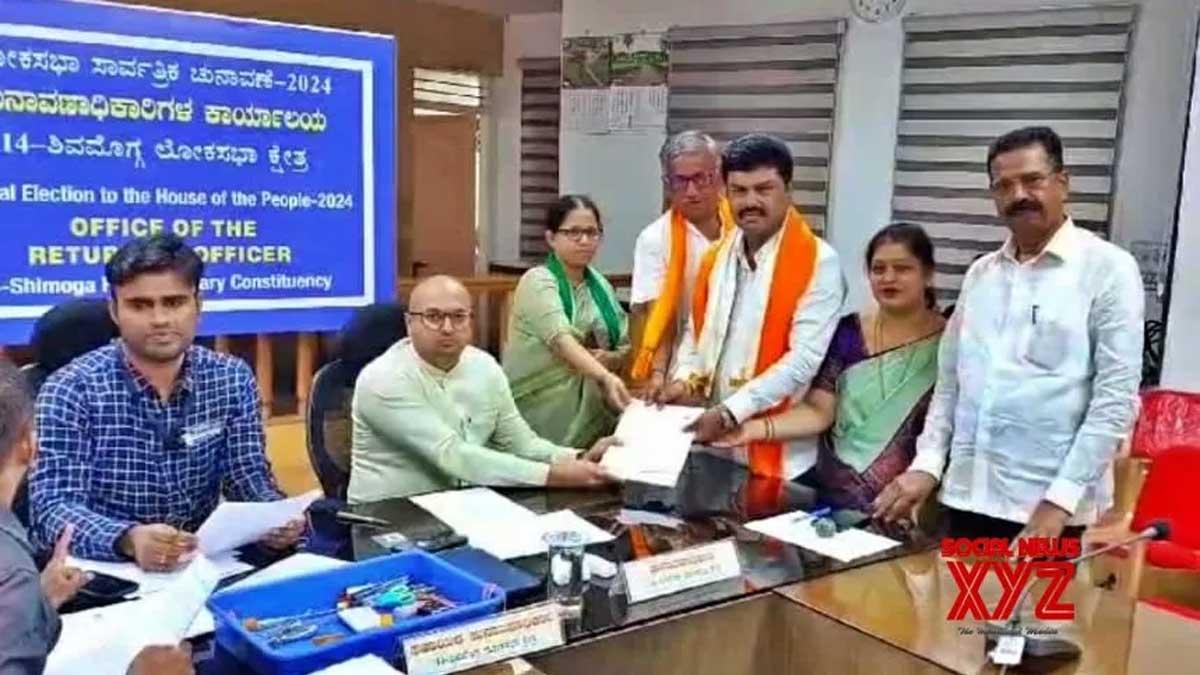 Raghavendra Yediyurappa Nominates for Shivamogga Lok Sabha Seat in Karnataka