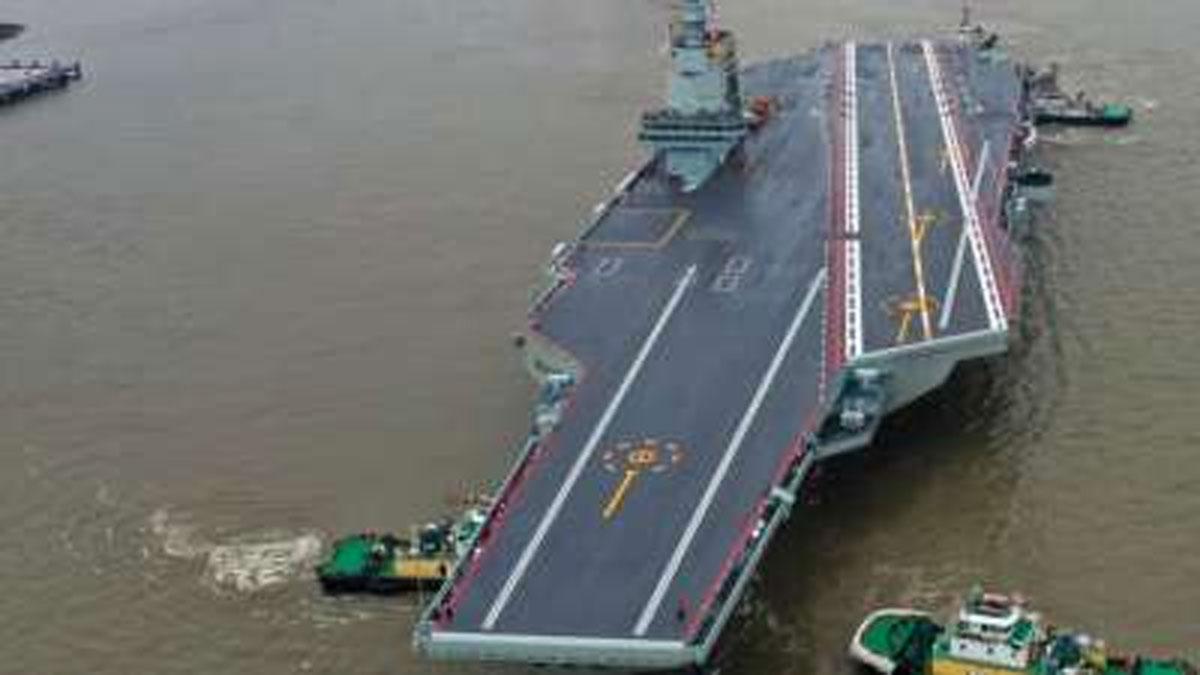 China's Newest Aircraft Carrier Sets Sail for Sea Trials Amid Heightened Tensions in the South China Sea
