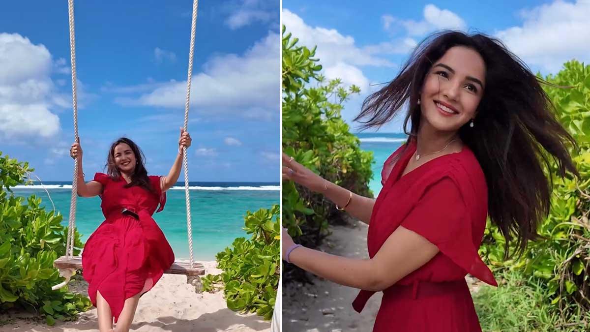 Jasmine Bhasin Swings into Paradise: Exploring the Beauty of a Mauritius Beach