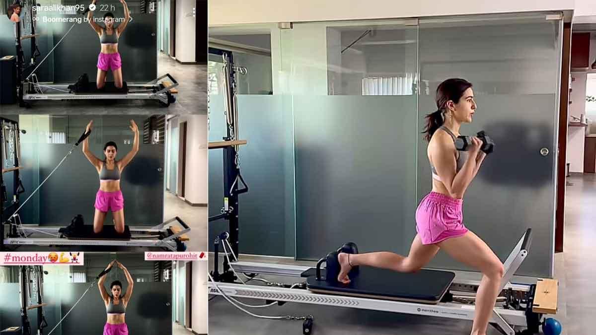 Sara Ali Khan shares a fitness video while working out in the gym to beat the Monday blues