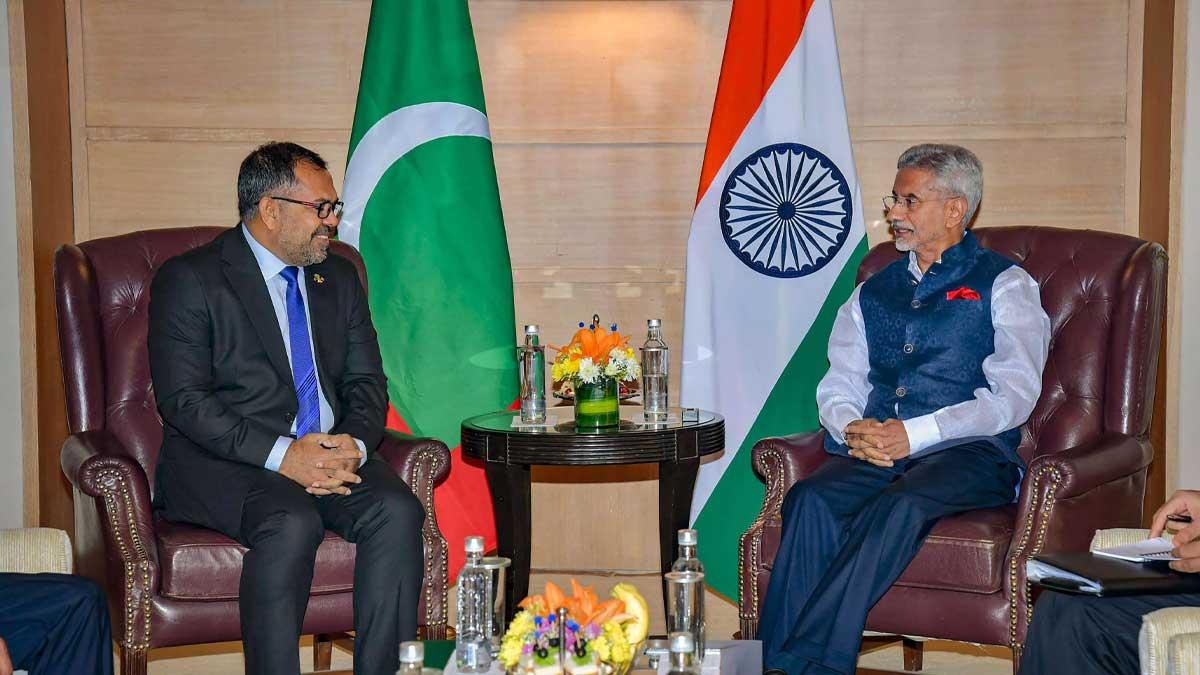 Maldivian counterpart, Moosa Zameer and External Affairs Minister S. Jaishankar