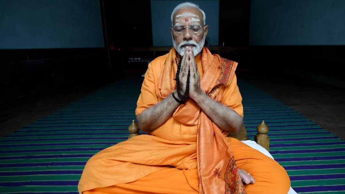 In Pics: PM Modi meditates at Vivekananda Rock Memorial in Kanyakumari