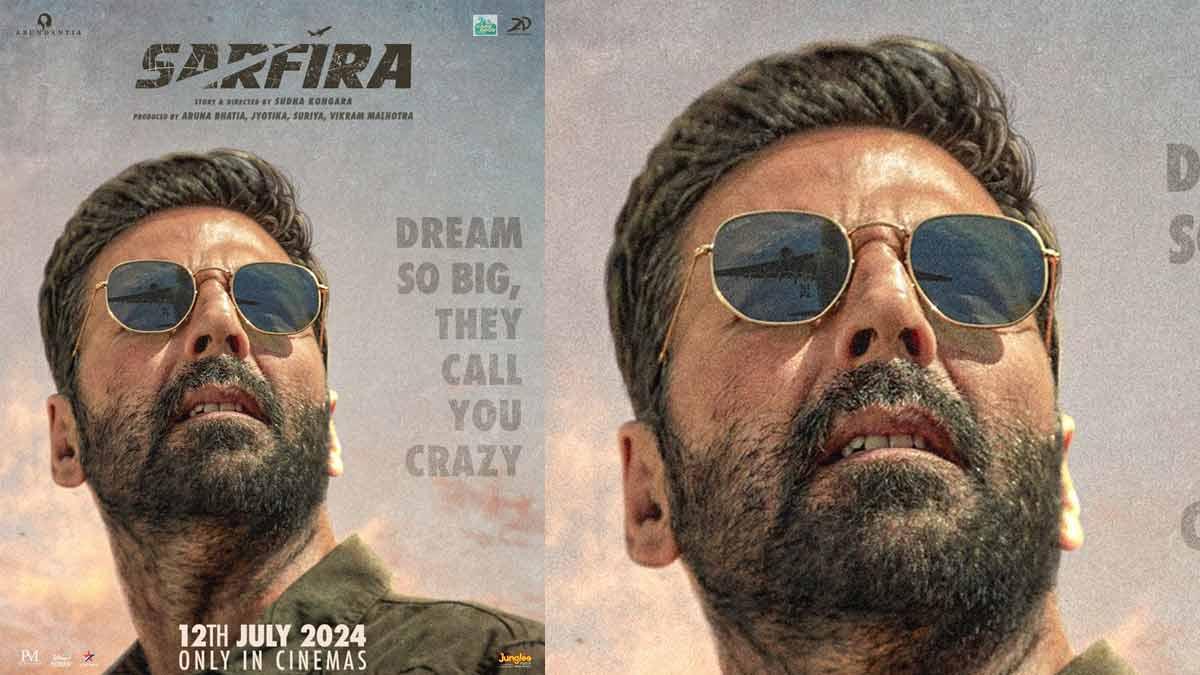 Akshay Kumar's Edgy Look in 'Sarfira': Stubble and Polygonal Shades Take Center Stage
