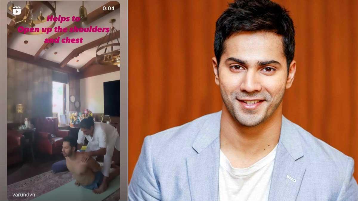 Varun Dhawan Embraces Yoga to Relieve Stiff Shoulders and Chest Muscles