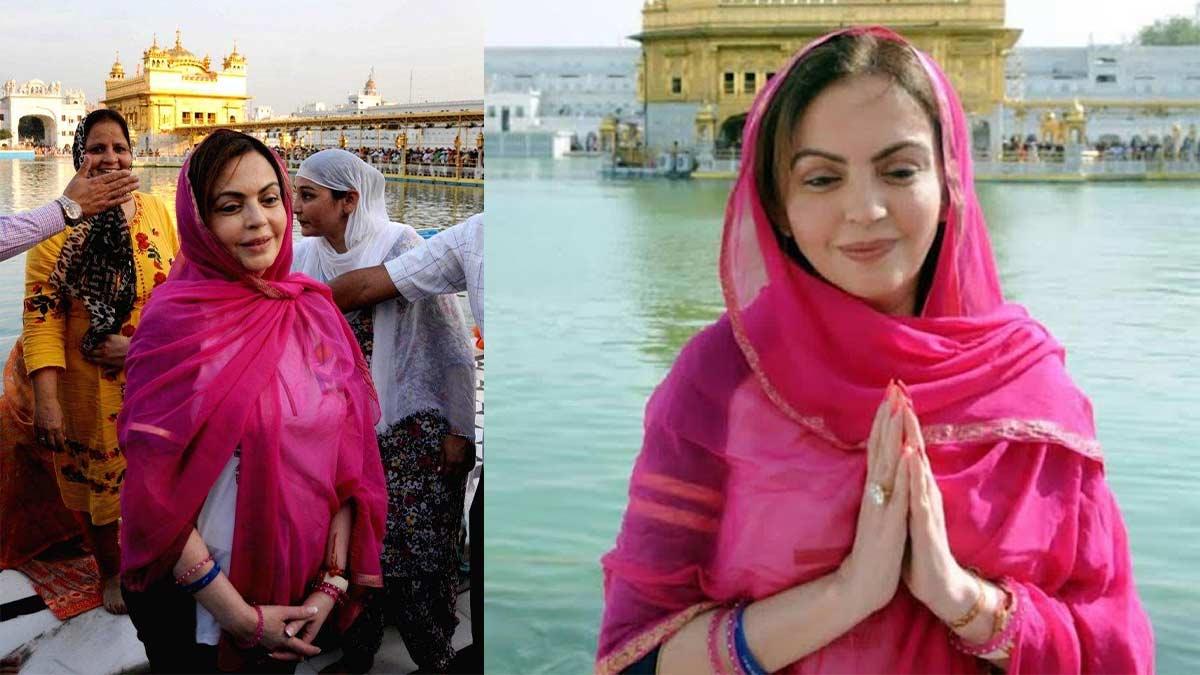 Watch| Nita Ambani Swaps Glam for Casual Denim and Vibrant Pink Dupatta on Spiritual Visit to Golden Temple