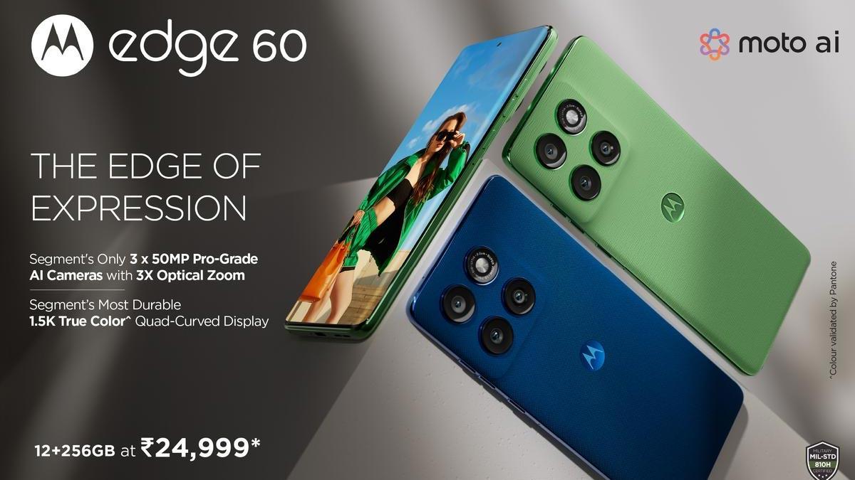 Motorola Unveils Edge 60 in India: Dual 50 MP Cameras & Moto AI Drive Innovation at ₹25,999