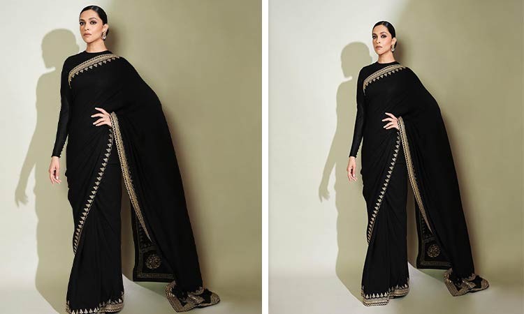 Black Saree Trend: From Deepika to Malaika, B'wood divas stunning black  sarees