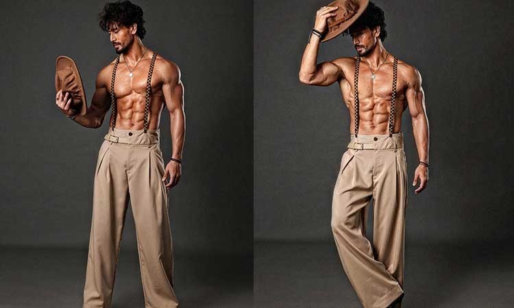 Tiger Shroff flaunts finely chiselled 6-pack abs in monochromatic ...