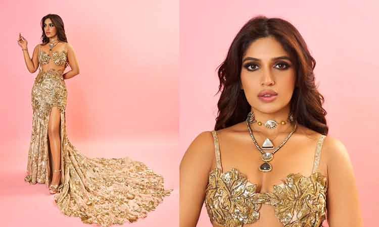 Bhumi Pednekar s Magical Beauty Shines In Black Slit Dress Bhumi Pednekar s Magical Beauty Shines In Black Slit Dress